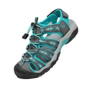 Keen Teal and Tan Gray Outdoor Anatomical Sandals Women’s size 7
